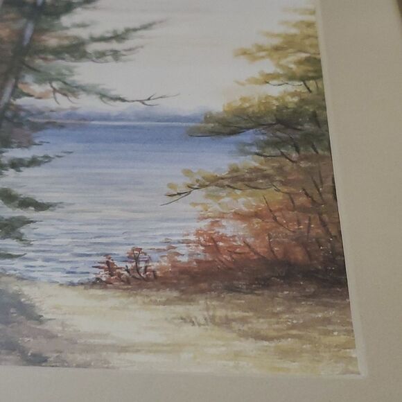 Old Vintage original signed art professionally bordered framed 7-1/4"x12-1/2" - Picture 7 of 12